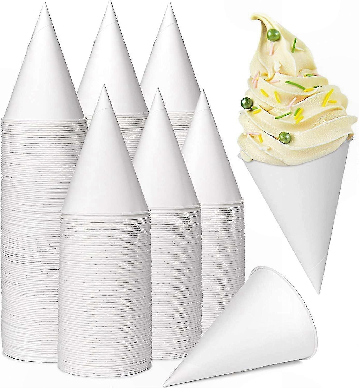 200 Count 130ml Disposable Paper Cups for Ice Cream, Sorbet, Slush - Perfect for Home, Office, and Parties