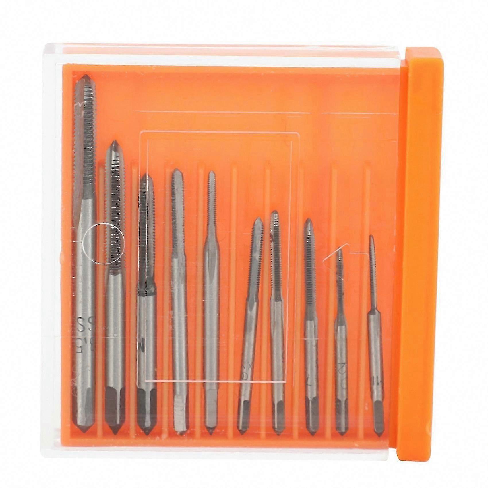 10Pcs HSS Mini Metric Thread Tap Set M1 M1.2 M1.4 M1.6 M1.7 M1.8 M2 M2.5 M3 M3.5 Drill Bit Machine Tool