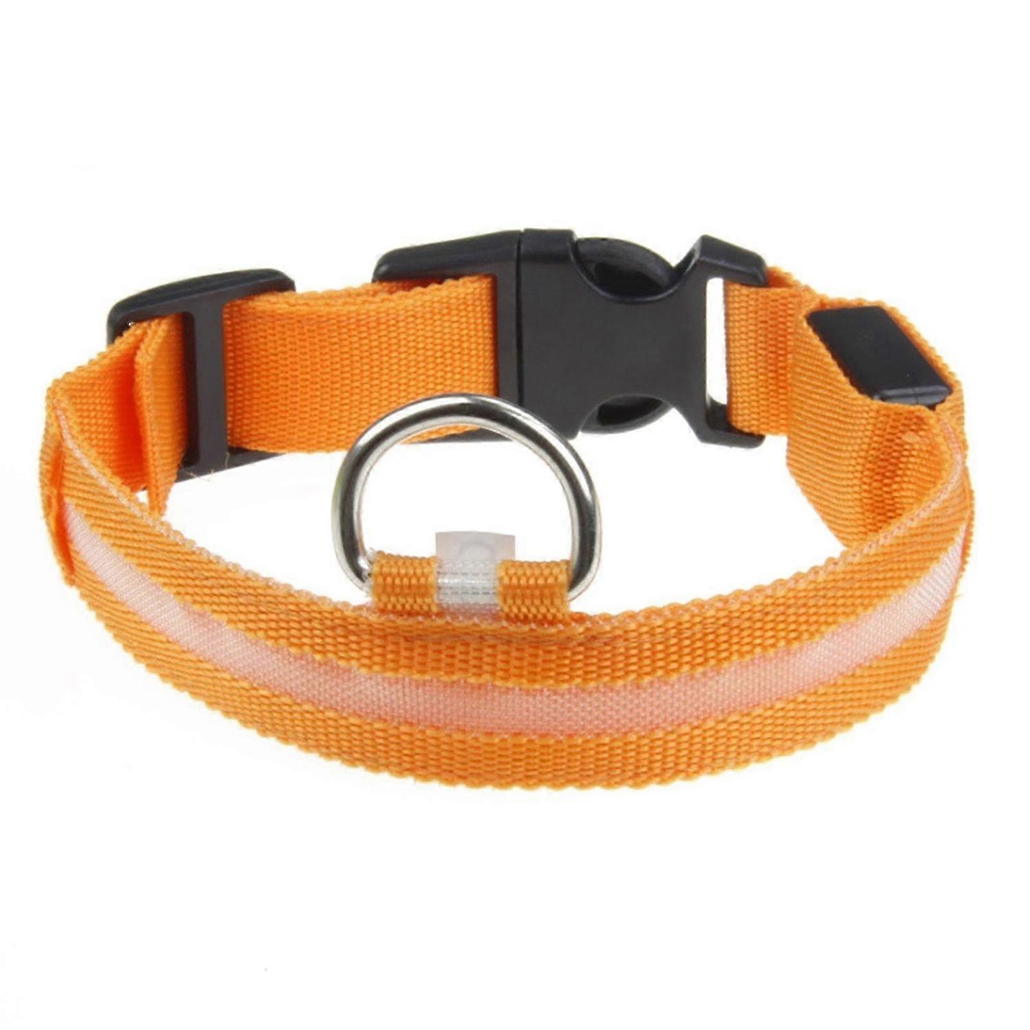 LED pet safety collarXL Orange)