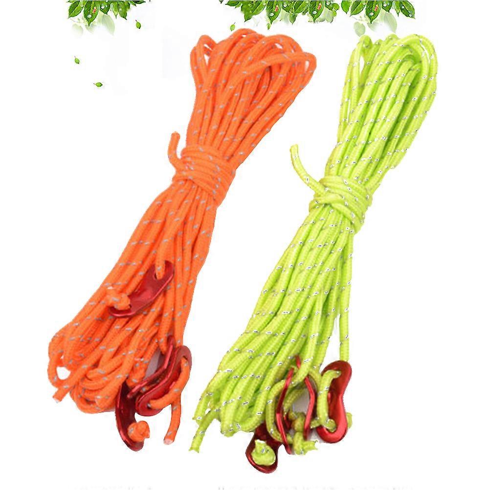 Paracord Rope Tent Guy Lines for Fixing 2Packs Reflective Camping Ropes