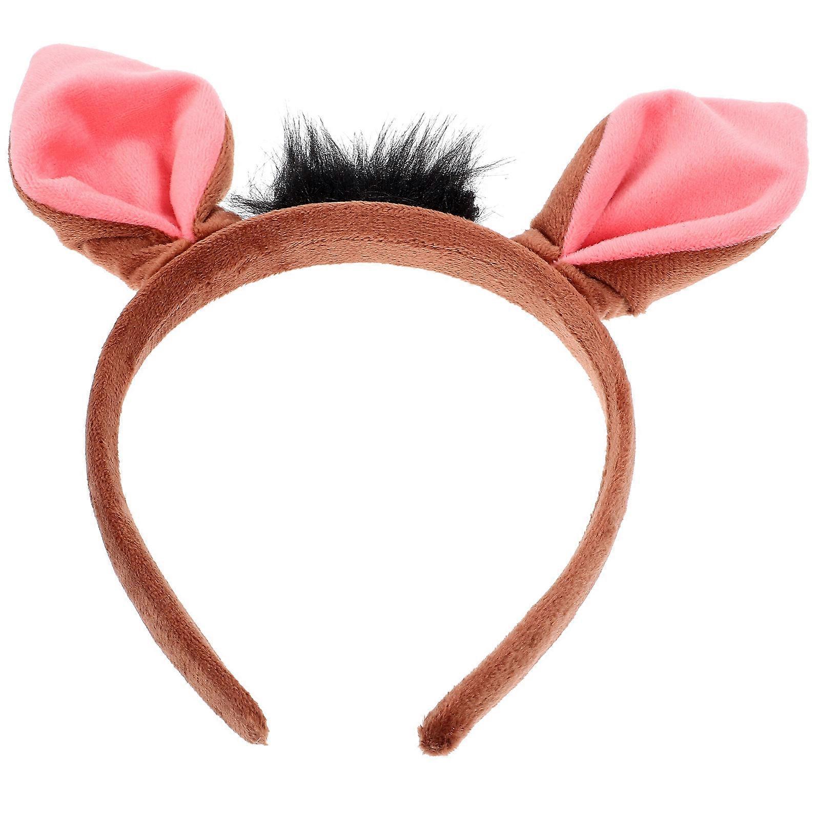 Animal Ear Headband Pig Ears Shape Cosplay Accessory Cute Design 1 Set Assorted Color