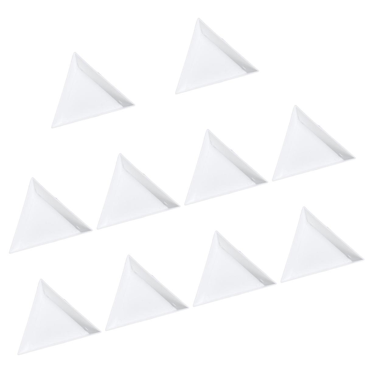 Plastic Jewelry Plates for Sorting White 40Pcs Triangular Jewelry Picking Trays