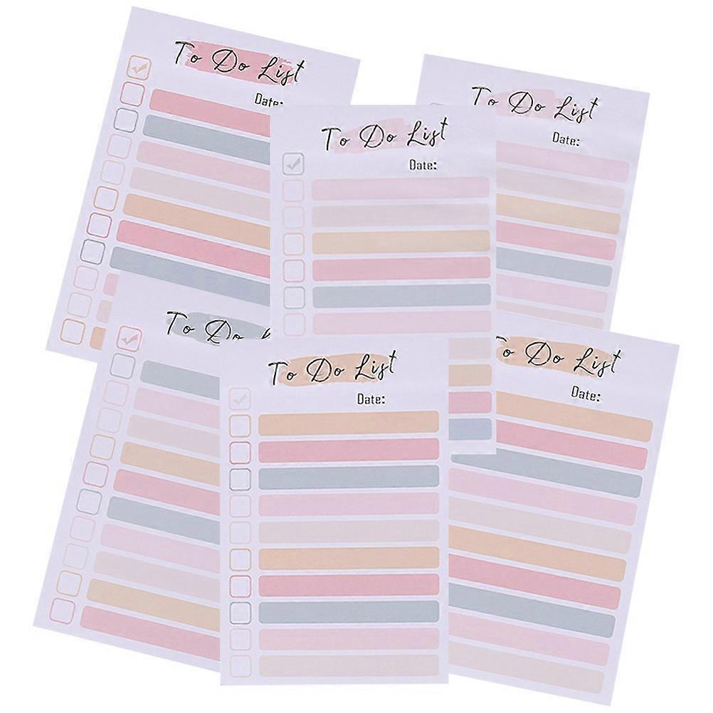 Memo Pads Tearable Paper Portable to-Do List 4Pcs 6 Books Assorted Color