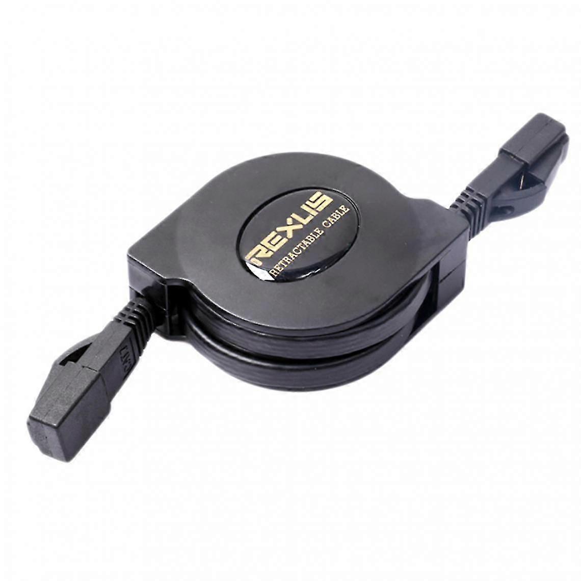 Cat6 Rj45 Patch Ethernet Lan Wire Network Ultra-flat Retractable Cable 1m