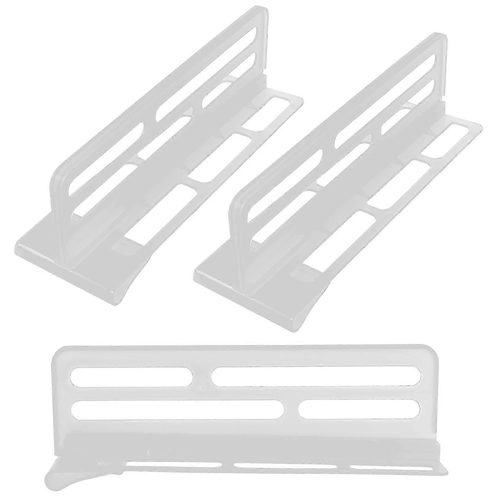 Fridge Side Door Partition Refrigerator Divider Space Optimization Adjustable White 26.00X8.20X7.80CM 3Pcs