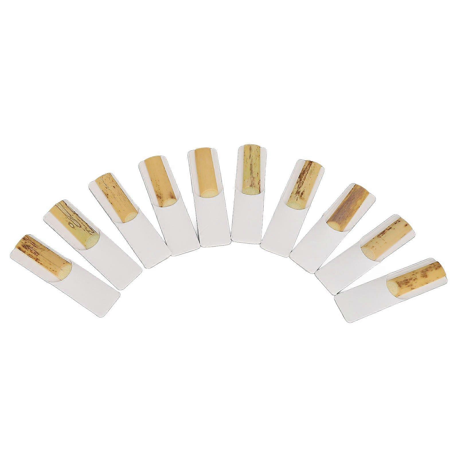 10PCS Clarinet Reeds for Beginner Air Dried Reed Strength 2.5 Traditional Reed Reed Replacement with Paper Box