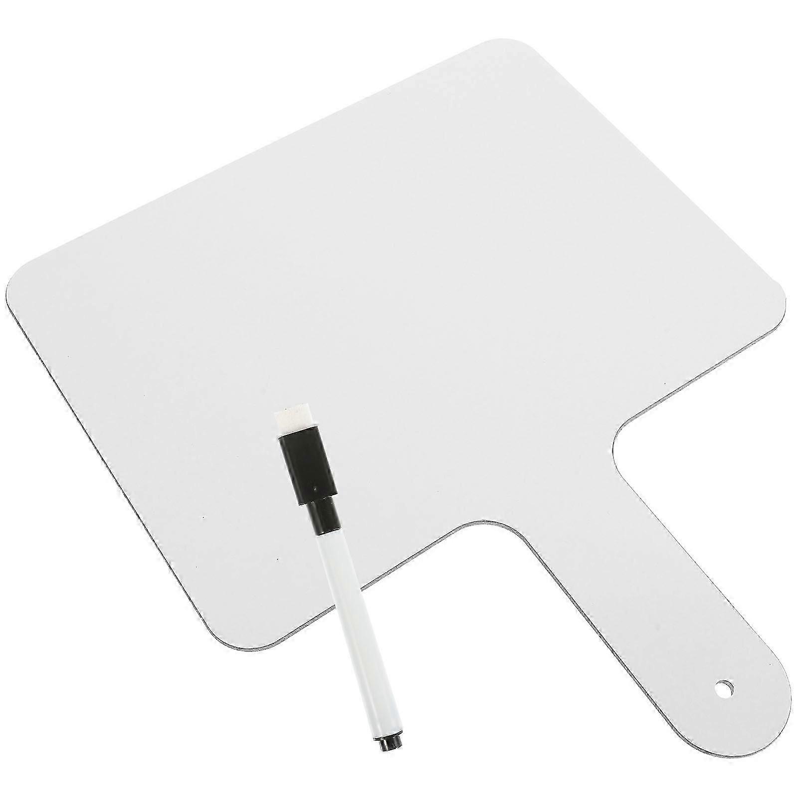 Double Sided Dry Erase Board Answer Paddle Classroom Voting Wood Material Rectangular Shape 1 Set