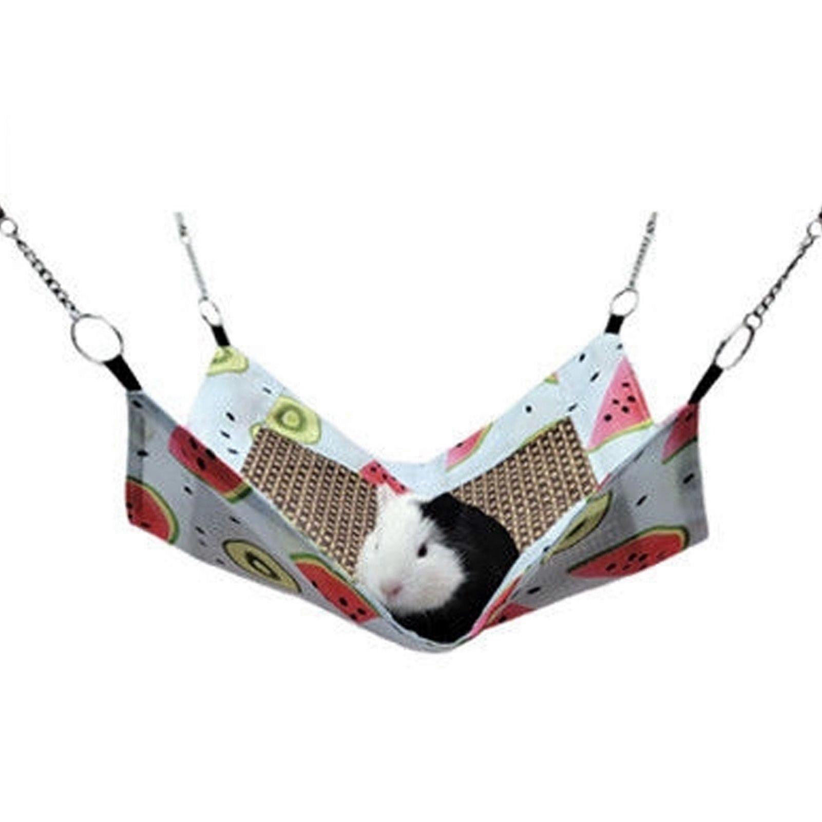Small Animal Hammock Cooling Mat Summer Cooling Hamster Hammock for Hamster Cage Guinea Pig Rabbit Chinchilla Rodent Watermelon