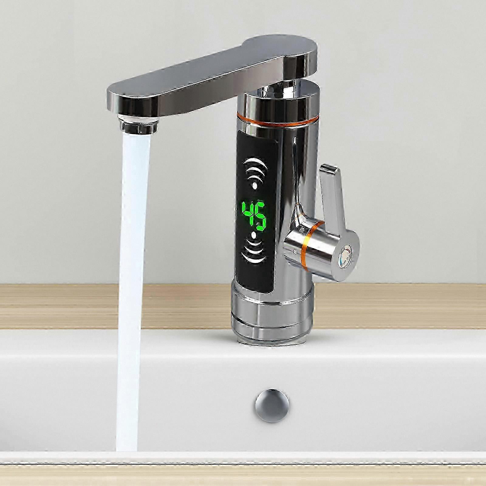 Robinet distributeur d’eau chaude électrique avec température réglable 30-60°C et fonction de pivotement à 360° pour une utilisation pratique