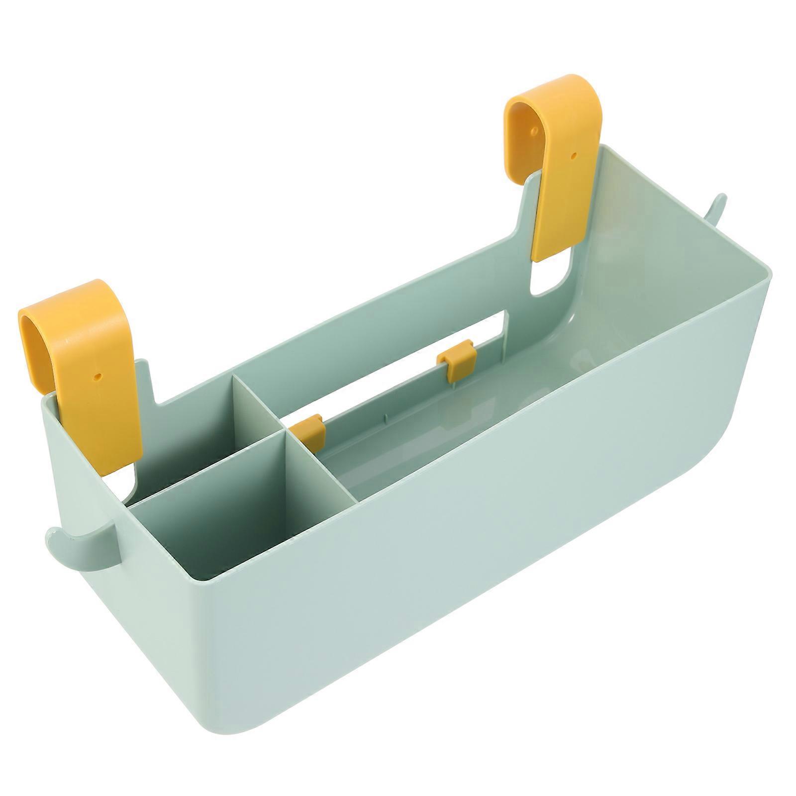 Bed Storage Organizer Hanging Bedside Basket 2Sets for Home Light Green