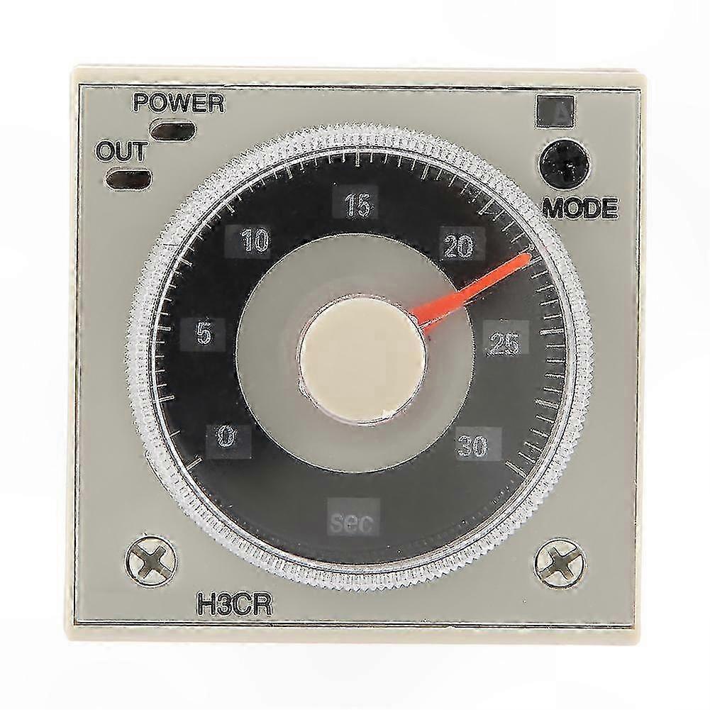 Adjustable Delay Timer Relay - 11-Pin Time Control Module 0.5S-300H 100-240VAC 100-125VDC Knob Operated Multi-Voltage Compatible SZRH BF