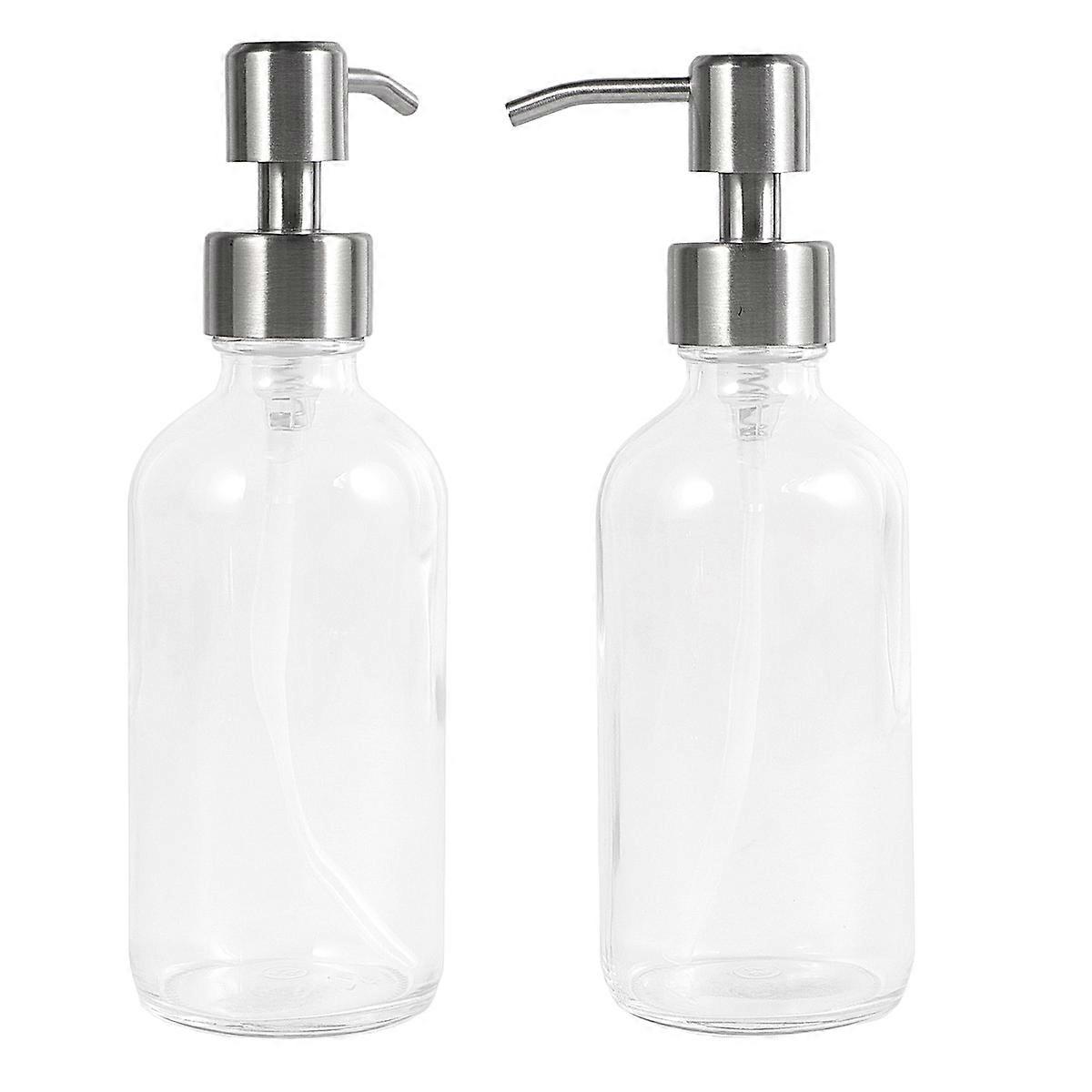 Glass Pump Bottle Lotion Container for Storage Lotion 230Ml Refillable
