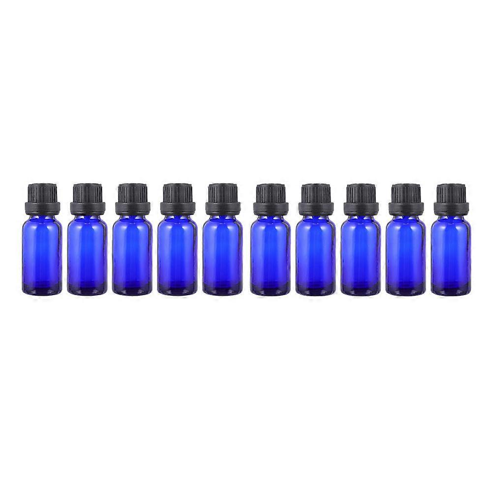 Blue Essential Oil Bottles Glass Sub Bottles with Drip Hole 12Pcs Kit