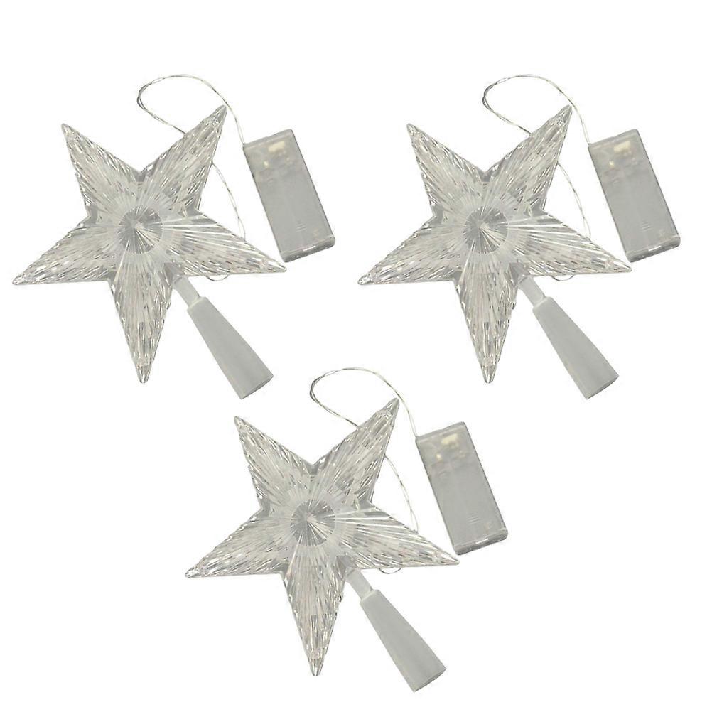 LED Light Star Design Lamp for Christmas Tree with 6Pcs Decoration