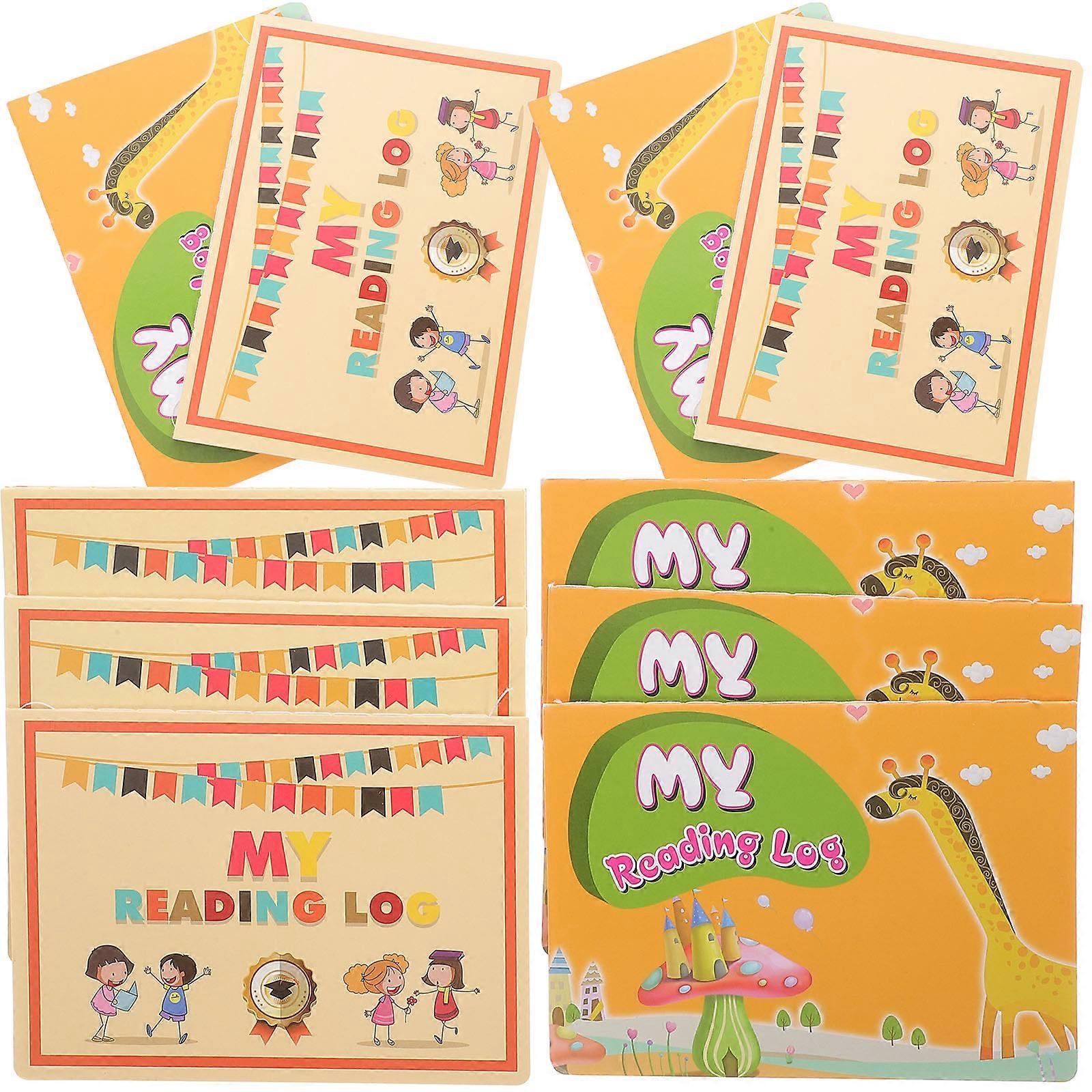 English Printing Reading Recording Cards 30 Pcs Kids Reading Log Bankbook School Occasion Reading Record Keeping