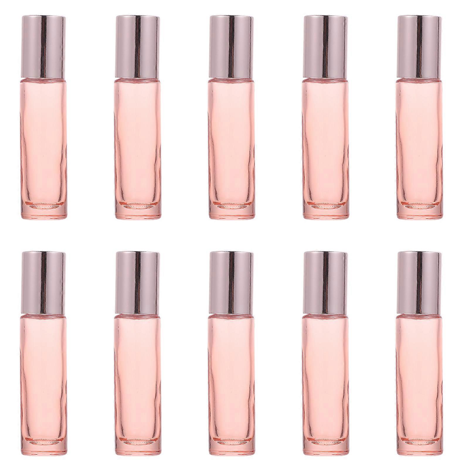 Glass Roller Bottles Pink Essential Oil Roller Bottles for Storage Use 30Pcs