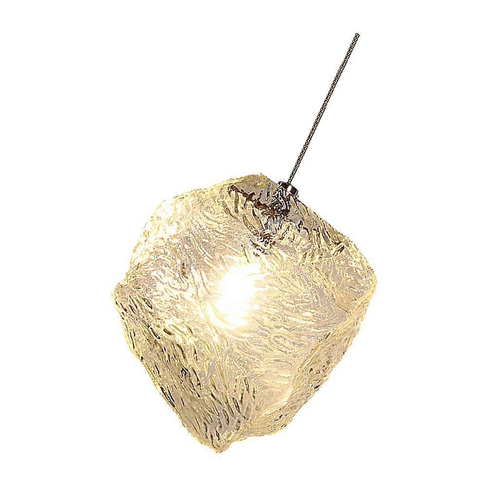 Glass Ceiling Light Ice Cube Chandelier for Bedroom 2Pcs Elegant Style