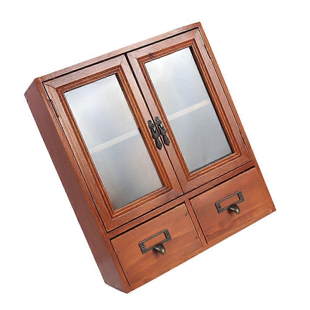 Retro Storage Box For Various Scenes Sundries Organization Brown Color 36X31Cm 1Pack