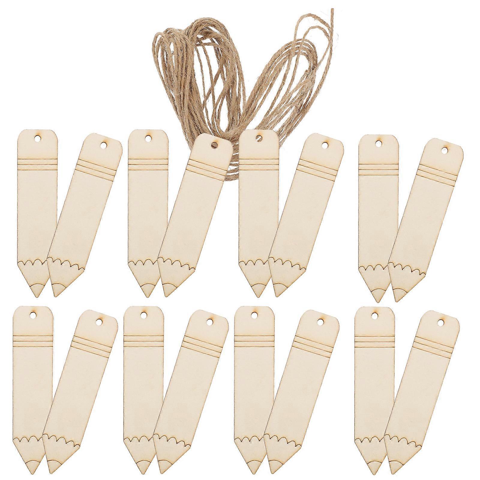 Wood Shapes for Crafts Unfinished Wood Bookmarks for DIY 4Sets