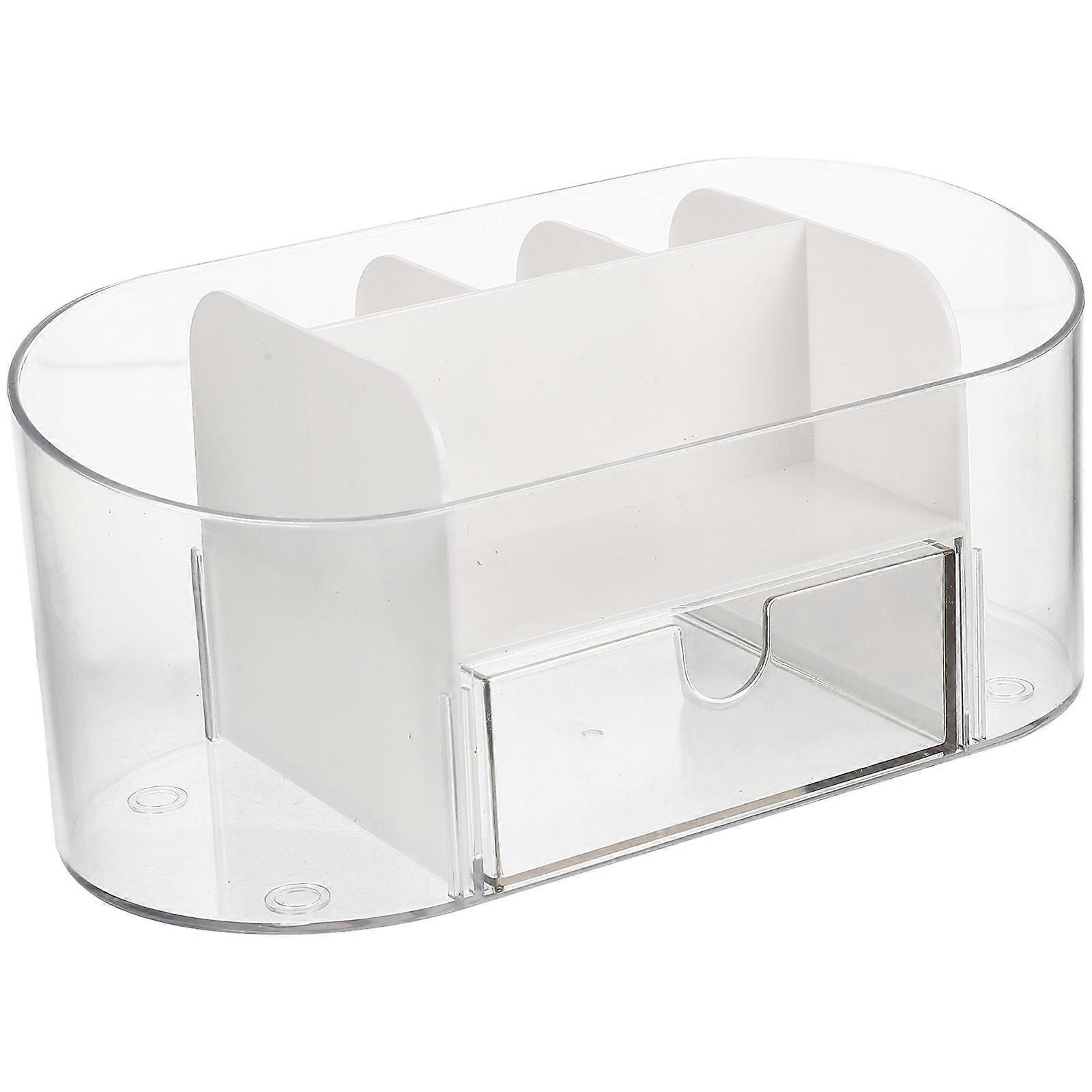 Cosmetics Storage Holder 3Pcs Desktop Organizer For Home Decor With Space Saving Features In White Color
