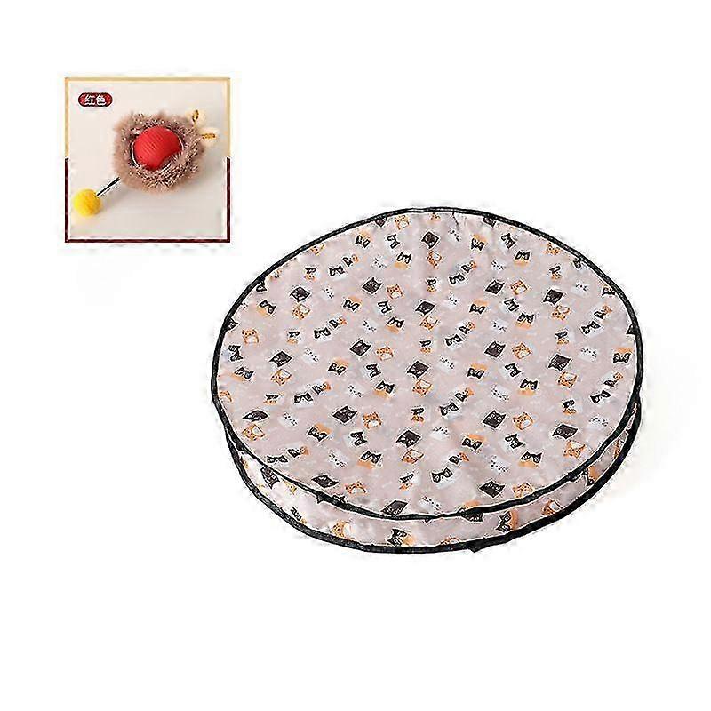 Interactive Cat Toys, Fast Rolling Ball in Play Mat, Automatic Motion Activated Moving Ball Hide and Seek Mouse Catching Game, Play Mat for Cat,LED Li