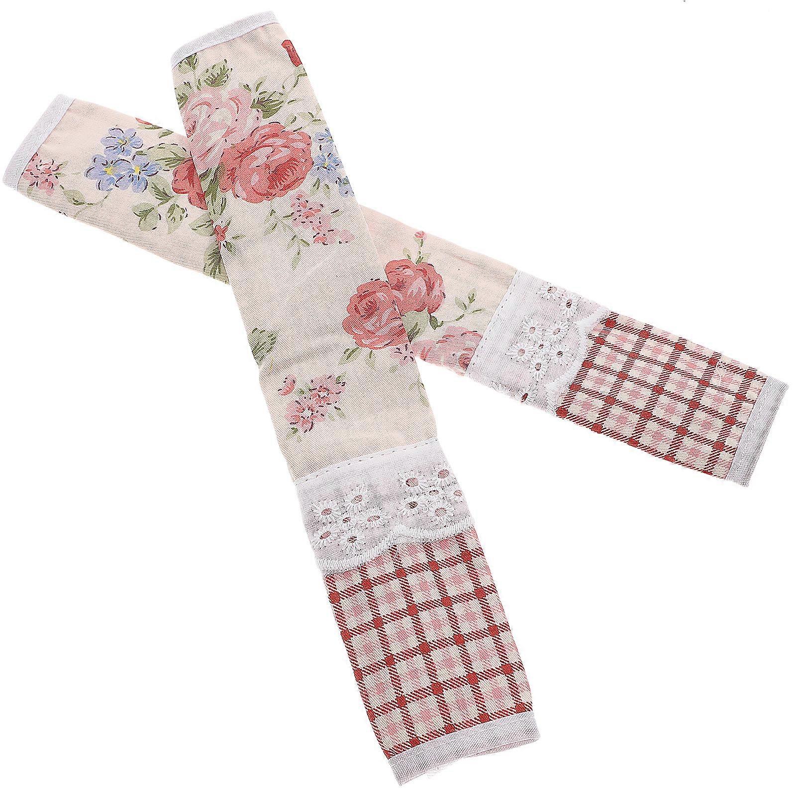 Fridge Door Handle Protector Covers for 4Pairs Pink Kitchen Appliance Use