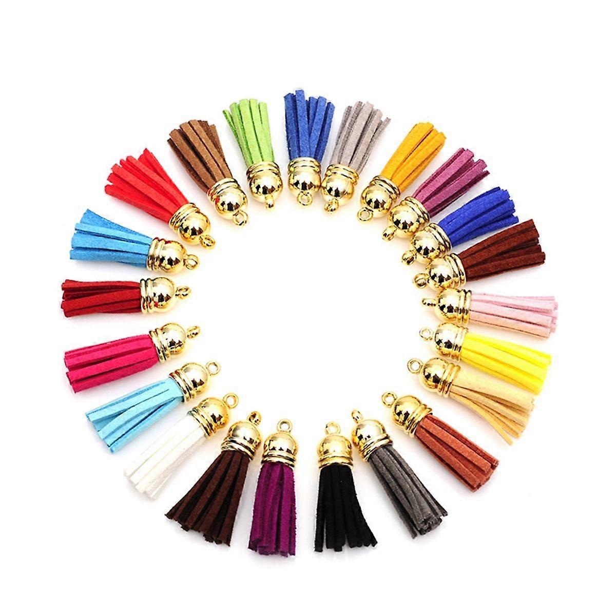 Suede Tassel Keychain for Cellphone Accessory 70Pcs Assorted