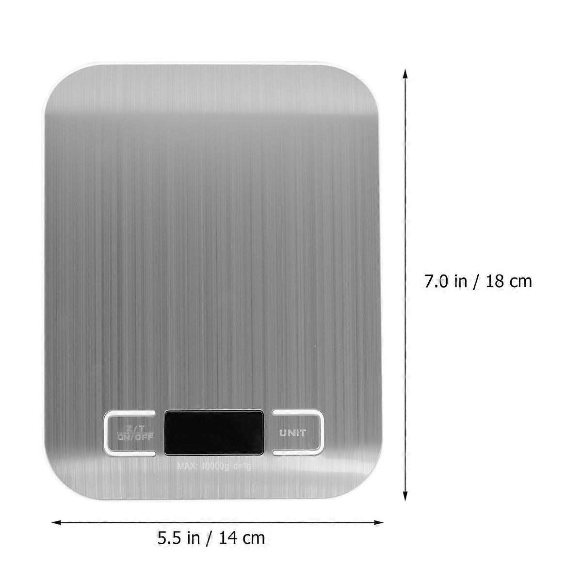 Cooking Scales For Baking Rectangular Stainless Steel Portable Food Scale 1Pack