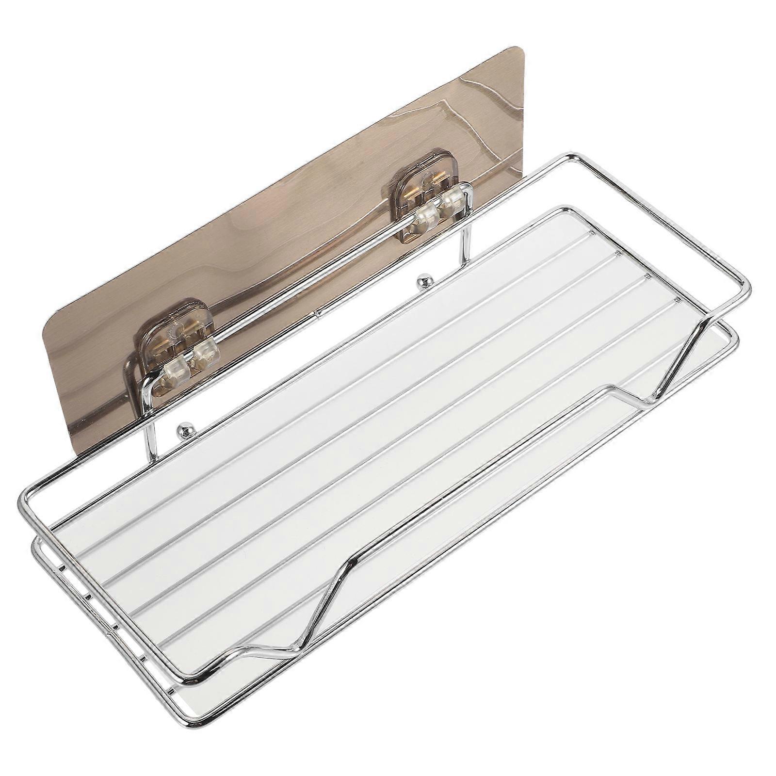 Wall Mounted Adhesive Rack Bathroom Gel Bottle Rack for 5Pcs