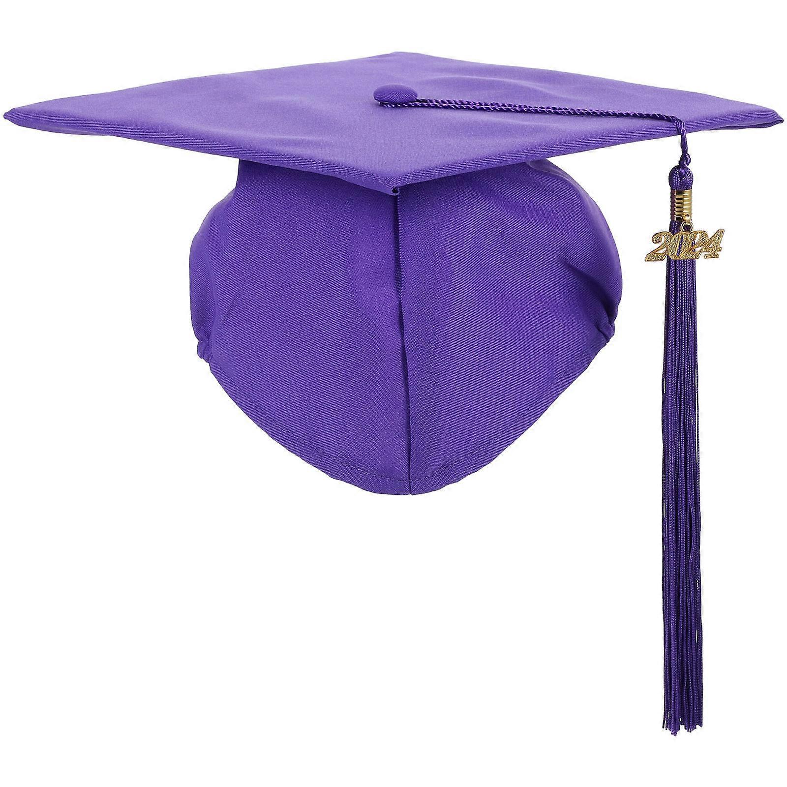 DIY Graduation Cap 2Pcs Square Design For Graduation Ceremony And Party Use Perfect For Graduates In Purple Color