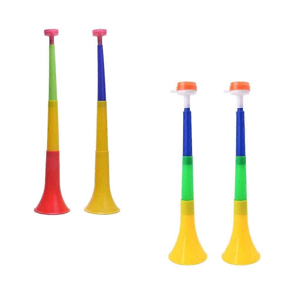 Assorted Color Stadium Horn Prop Made of Plastic for Cheering 4Pcs