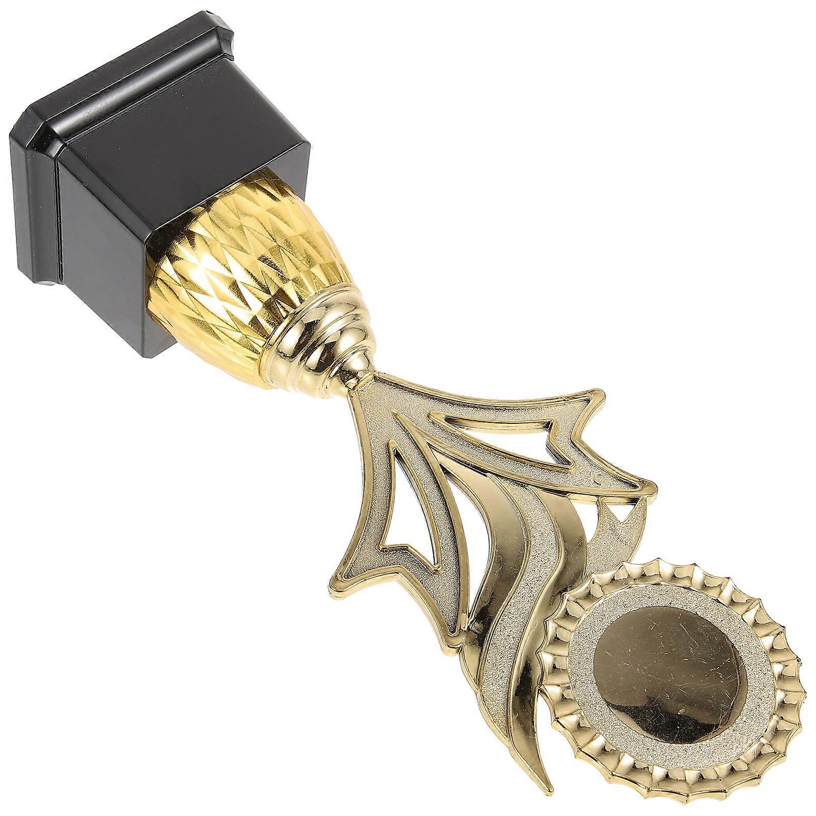 Award Trophy for Children Competition Trophy 2Pcs Plastic Golden