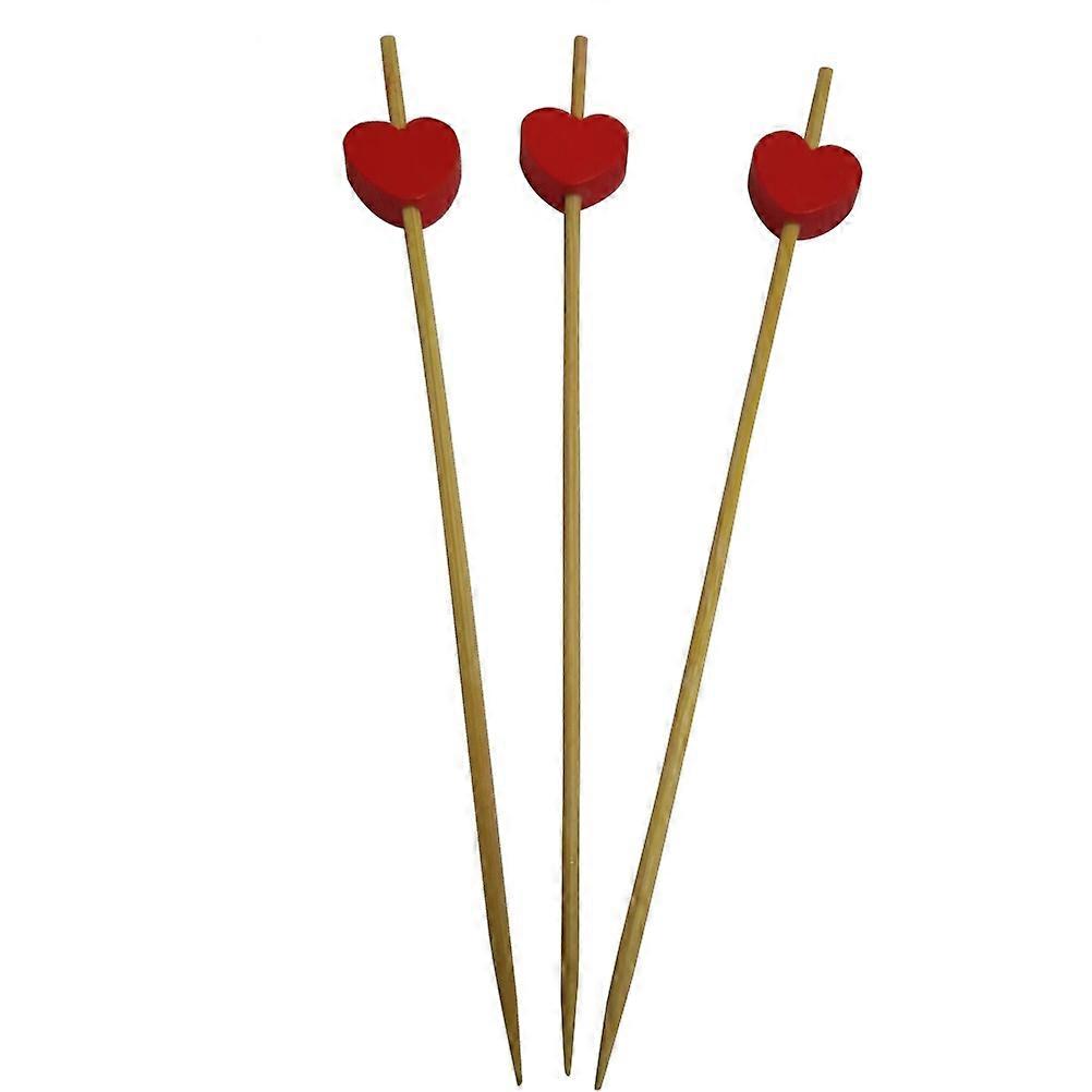 Fruit Picks for Party Bamboo Fruit Picks for Food Using 200Pcs Red Sticks