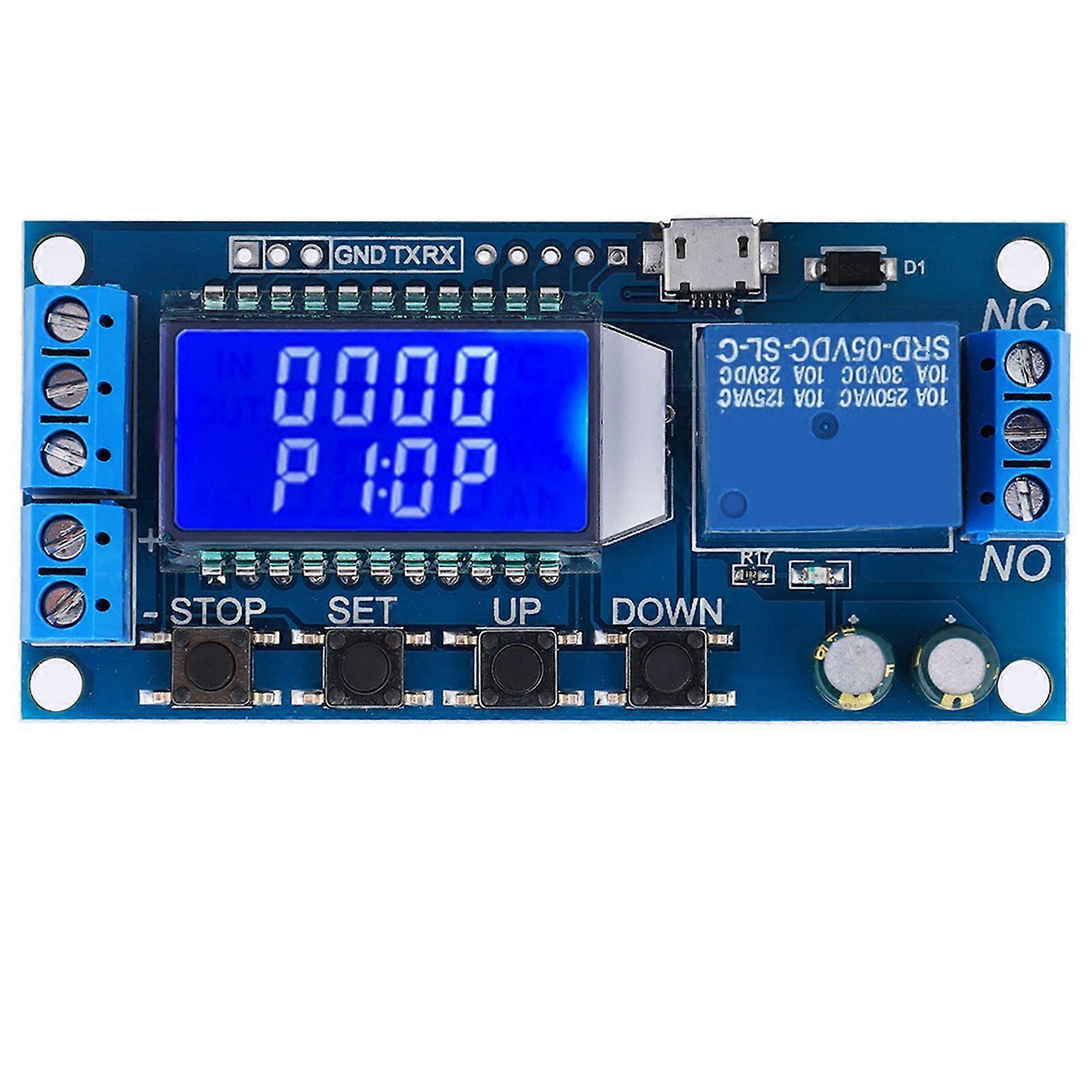 5V 12V 24V Time Delay Relay Module Delay Off Cycle Timer 0.01s9999min with LCD Display