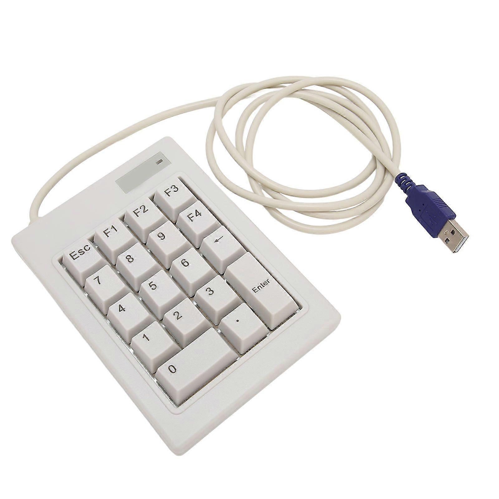 Mechanical Numpad Wired 18 Keys Linear Action Switch ABS Plug and Play Wired Numpad for Office Bank Accountant