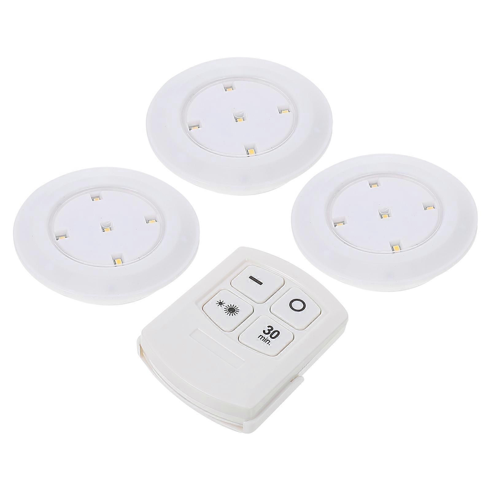 Closet Lamps Dimming LED Night Light Remote Controlled 1Set White