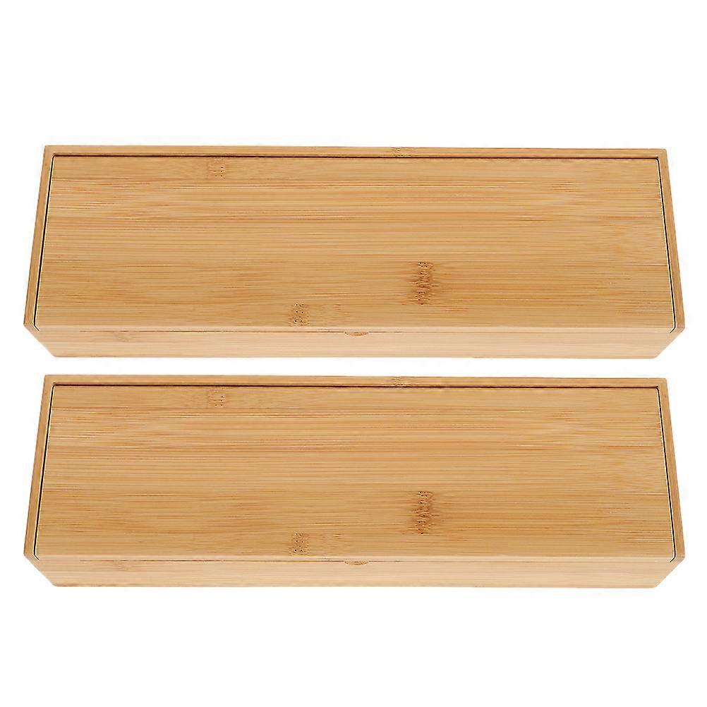 Kitchen Utensils Organizer Bamboo Box for Drawer 4Pcs Set