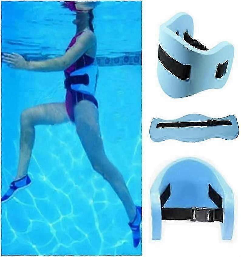 Swim Floating Belt - Water Aerobics Exercise Belt - Aqua Fitness Foam Flotation Aid -Blue