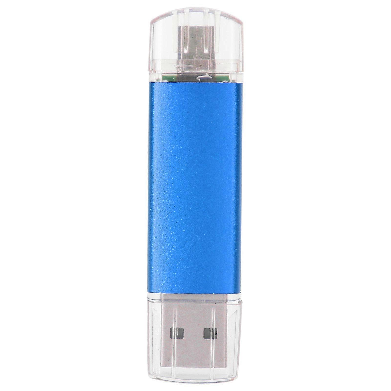 2 in 1 USB Flash Drive OTG USB2.0 U Disk High Capacity Data Storage Memory Stick Bule128GB