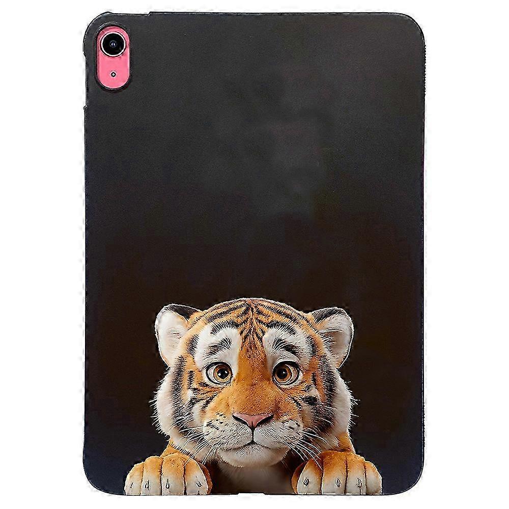 Für iPad (2025) 10.9 (2022) Case Pattern Printing Slim TPU Tablet Schutzhülle Kleiner Tiger