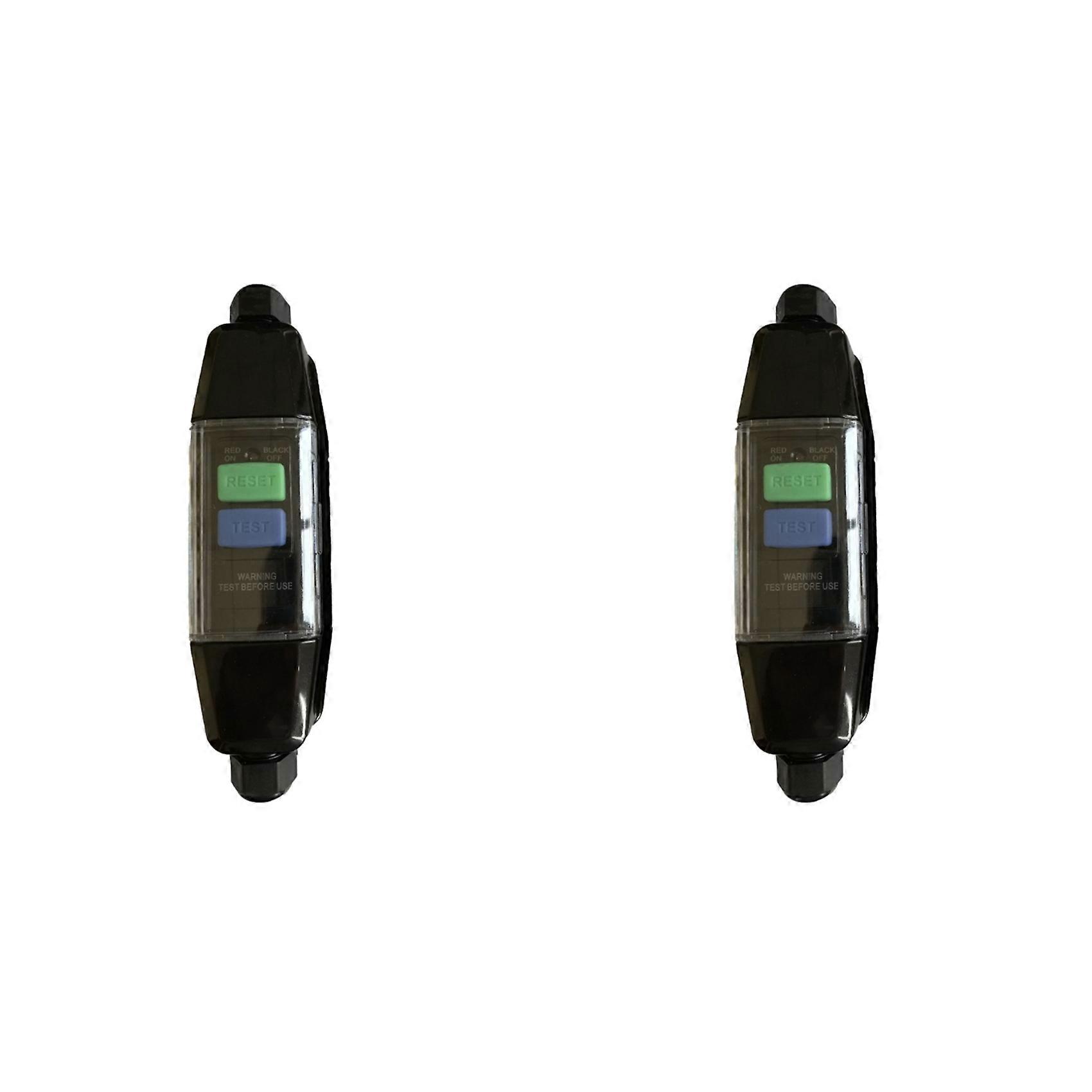 2X Inline RCD Connector,PRCD Intermediate Safety Switch,30mA Residual Current Protection Anti-Electric Shock for Outdoor