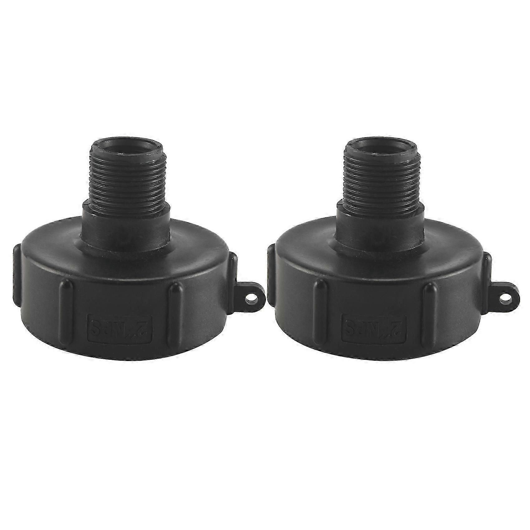 2Pcs IBC Tote Adapter 275 330 IBC Adapter Fine Thread 2Inch NPS Water Tank Garden Hose Adapter Conne