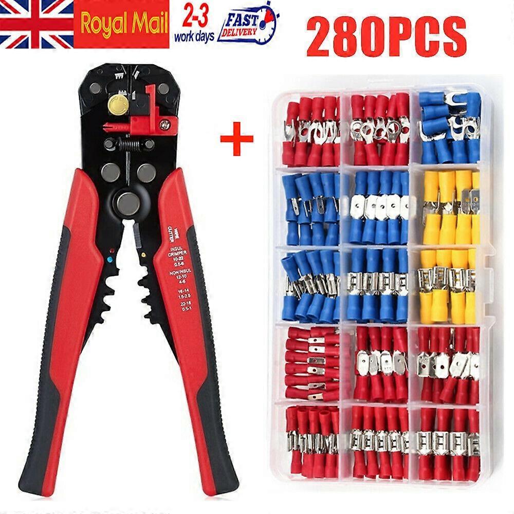 280PCS ELECTRICAL WIRE TERMINAL ASSORTMENT SET INSULATED CRIMP CONNECTORS SPADE NO.3279