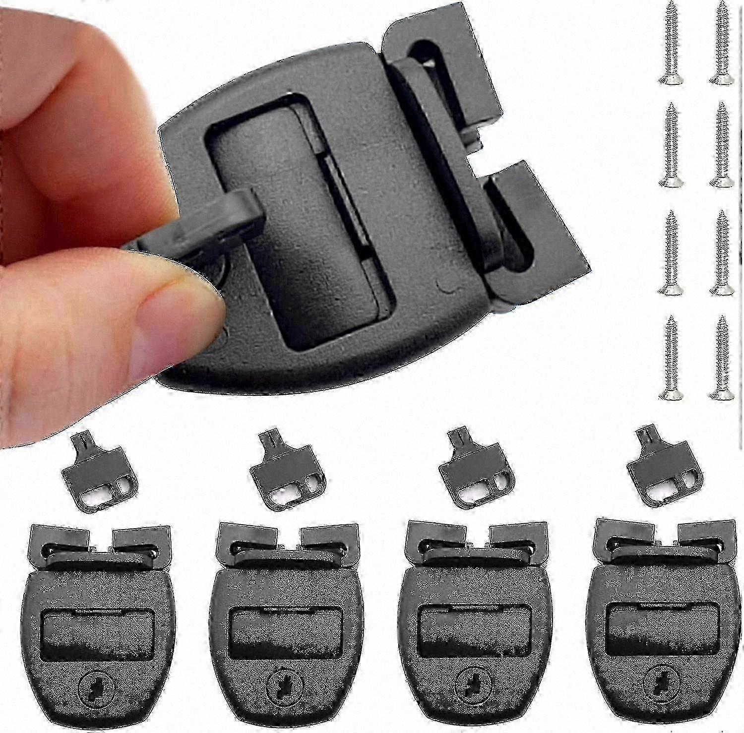 4-pack spa cover clips with mounting hardware and keys