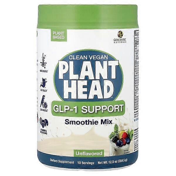 Genceutic Naturals, Clean Vegan Plant HeadÃÂÃÂÃÂÃÂÃÂÃÂÃÂÃÂ®, GLP-1 Support, Smoothie Mix, Unflavored, 12.5 oz (354.5 g)