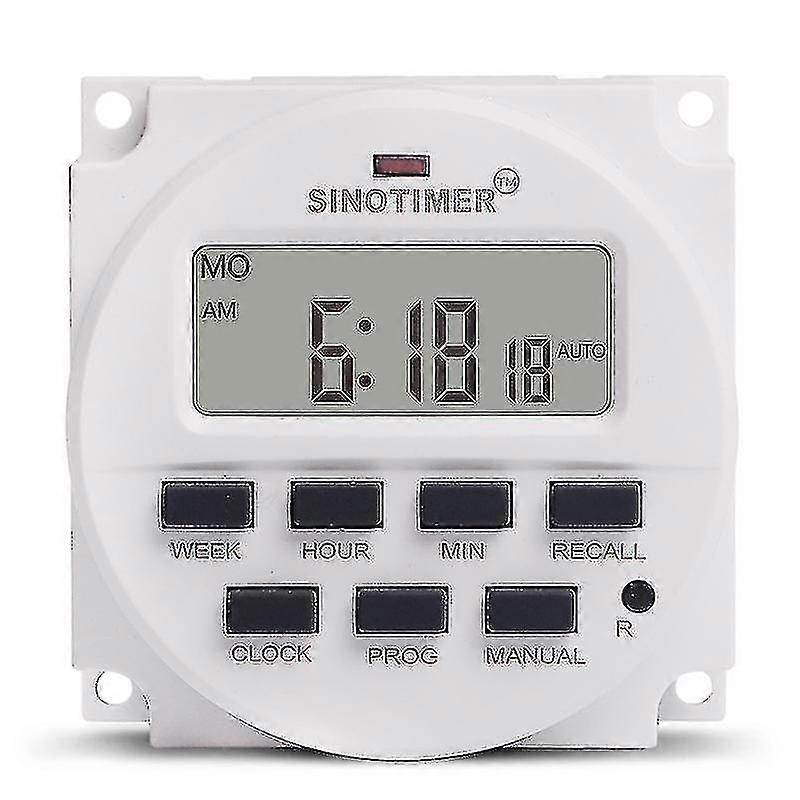 15.98 Inch Lcd Digital Timer 12v Dc 7 Programmable Time Switch Tm618n-4