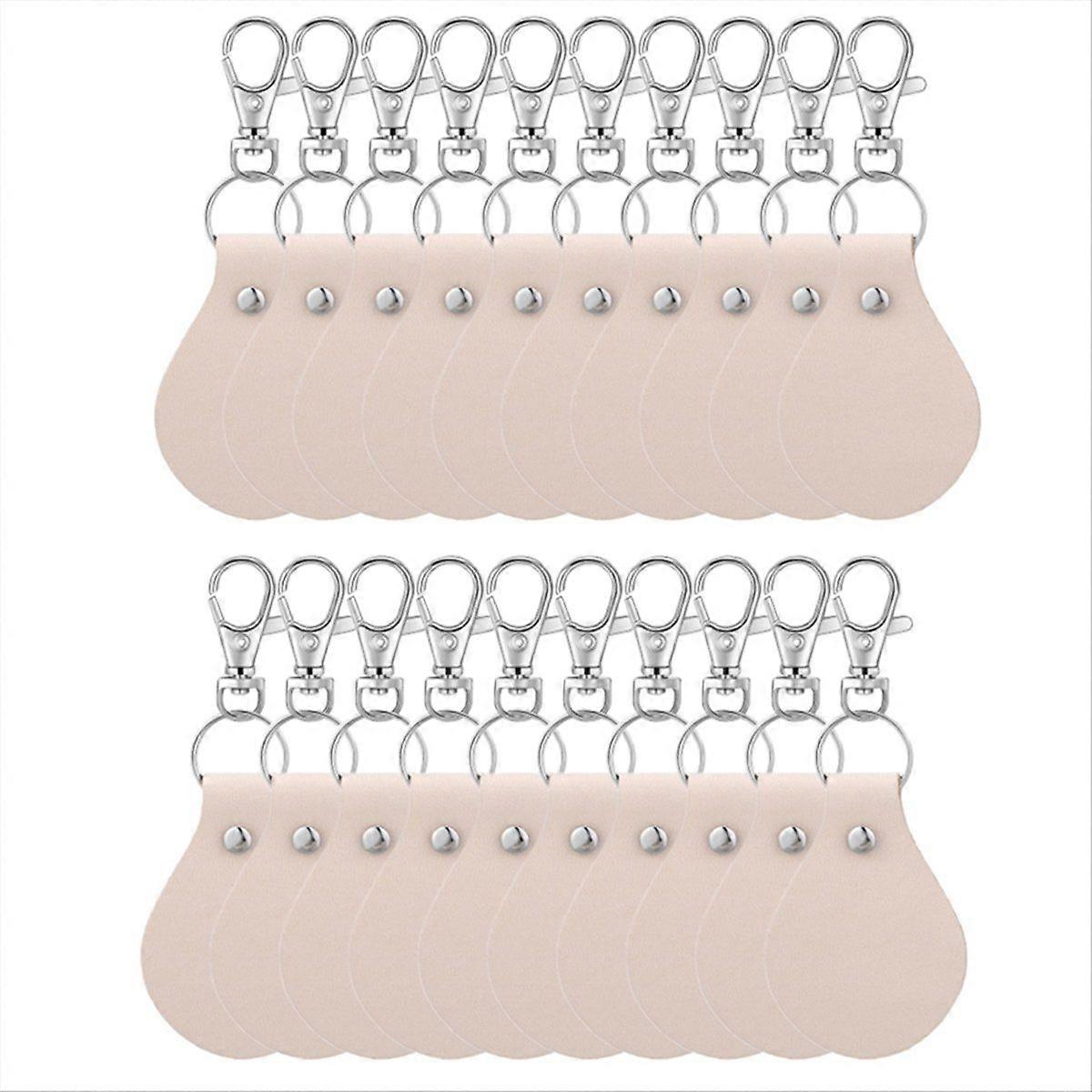 Blank Keychains for Laser Engraving Leather Keychain with Swivel Hook