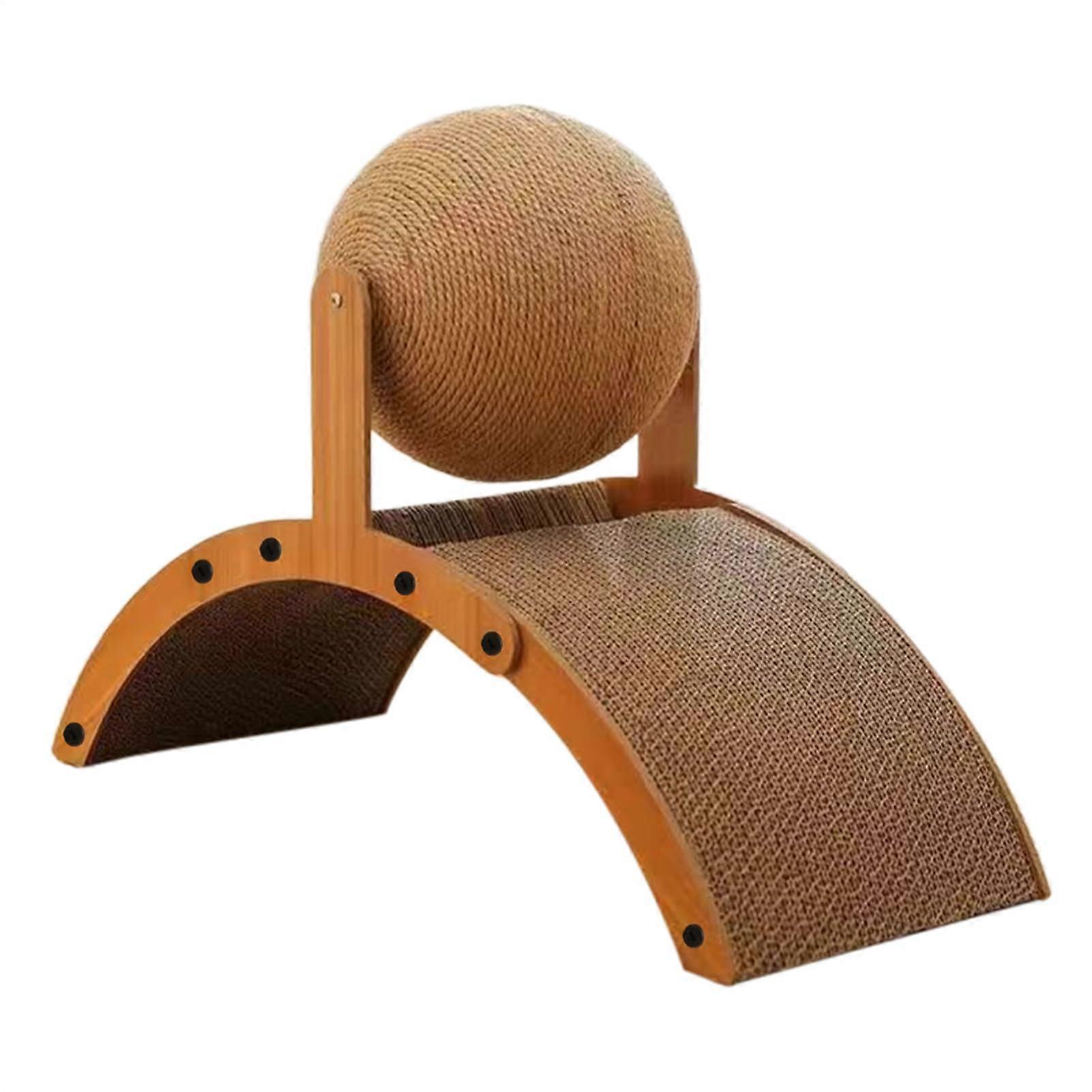 Cat Scratch Ball Cat Scratch Board | Vertical Scratcher With Wavy Base | Kitten Scratching Toy | Interactive Window Toy