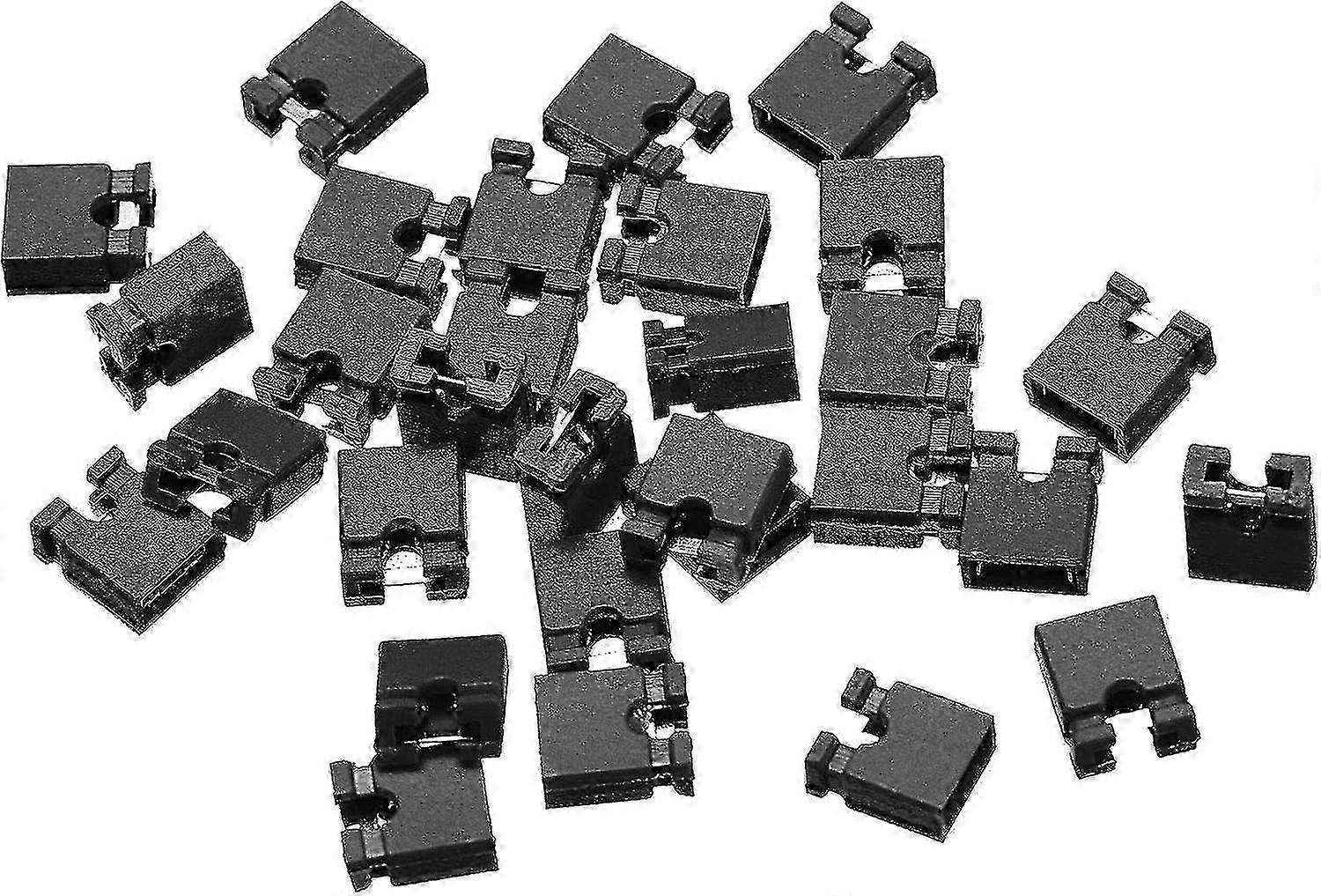 Jumper Caps, 30pcs 2.54mm Pitch Short Circuit Connection Cap for Pin Header, Black