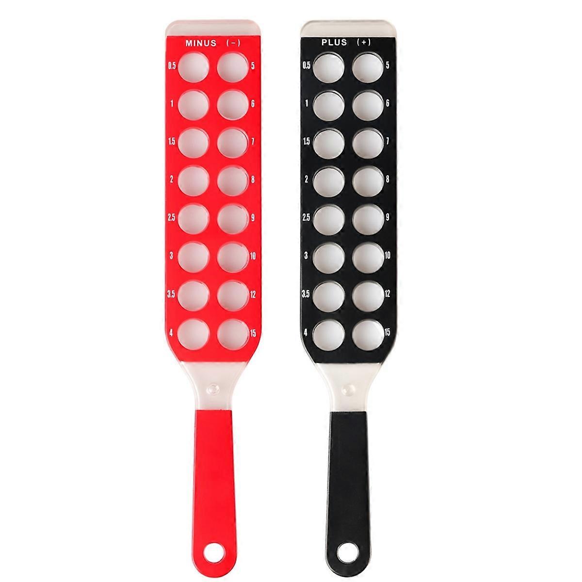 Optical Retinoscopy Rack Lens Set Optometric Retinoscopy Bars for Quick Examination 2 Bars 32 Lenses Red & Black